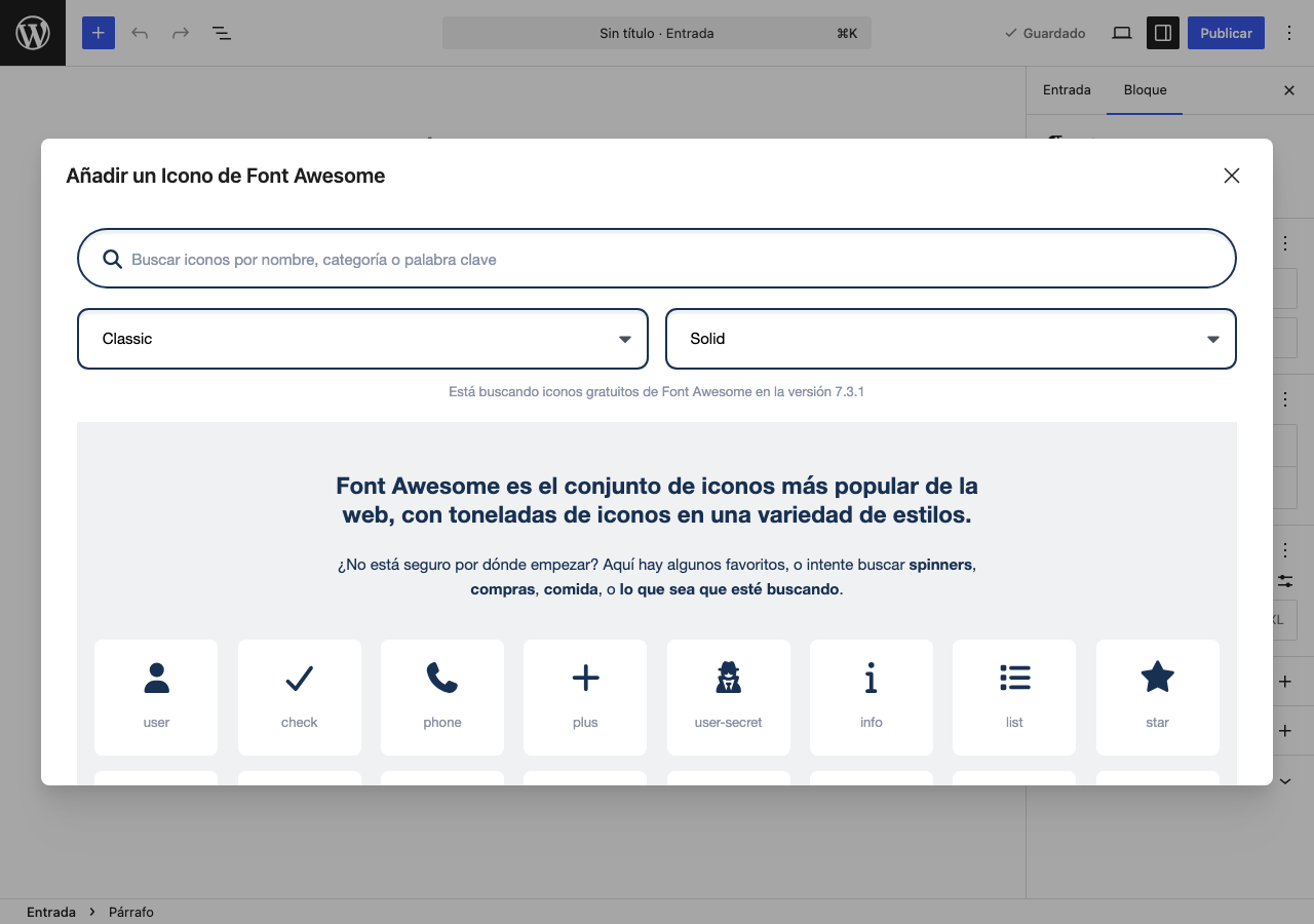 Font Awesome icon-picker