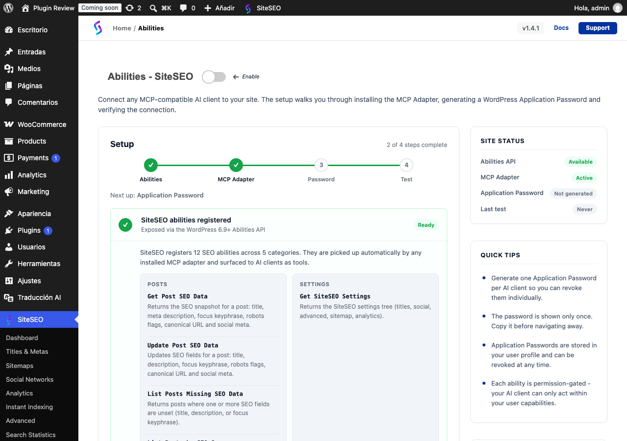 SiteSEO – SEO Simplified admin before translation (before-menu2)